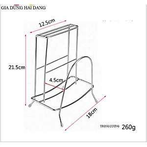 KỆ ĐỂ DAO, THỚT, VUNG INOX KHÔNG GỈ ĐA NĂNG
