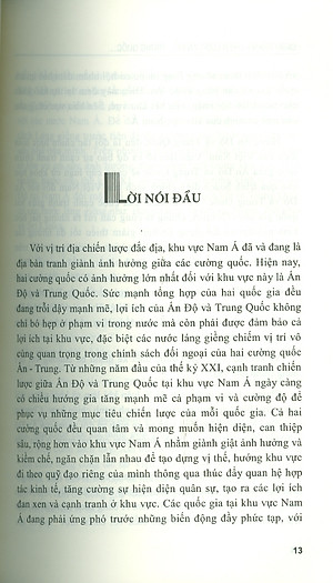 Cạnh Tranh Chiến Lược Ấn Độ - Trung Quốc Tại Khu Vực Nam Á Giai Đoạn 2000-2020 Và Dự Báo Đến 2030 (Sách chuyên khảo) - Viện Hàn lâm Khoa học Xã hội Việt Nam - Viện Nghiên cứu Ấn Độ và Tây Nam Á; TS. Trần Hoàng Long chủ biên