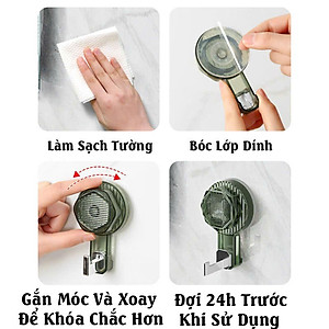 Móc Treo Hút Chân Không Bắc Âu Siêu Dính Chống Thấm Nước - Treo Chìa Khóa, Khăn Tắm, Vật Dụng MÀU NGẪU NHIÊN - HÀNG CHÍNH HÃNG MINIIN