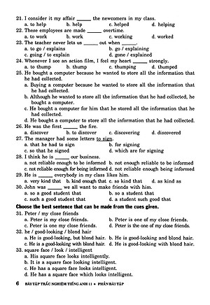 Sách Bài Tập Trắc Nghiệm Tiếng Anh 11 (Không Đáp Án)