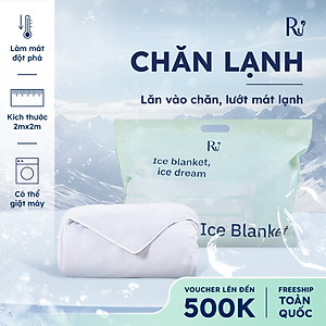 Chăn Lạnh Ice Blanket Ru9 | Mát Lạnh | Vải Sợi Tổng Hợp | 2m x 2m | Nguyên Liệu Từ Bông Microfiber | 3 Màu Sắc | Xanh Matcha, Xanh Biển, Xám