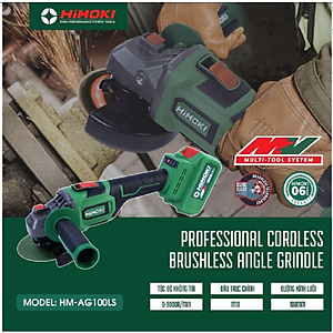 Máy Mài Pin HIMOKI 21V Không Chổi Than - Máy Cắt Cầm Tay Pin 10 Cell - HÀNG CHÍNH HÃNG