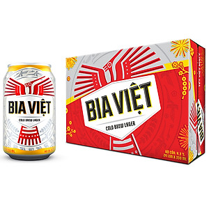Thùng 24 Lon Bia Việt (330ml/lon)