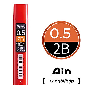 Ruột Chì Kim Pentel Ain Stein 2B Ngòi 0.3/0.5/0.7/0.9mm | Cấu Trúc Tổ Ong Siêu Cứng | Nét Viết Trơn Mượt