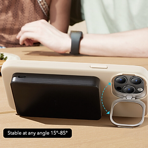 Ốp Lưng Case ESR Silicone Sạc Không Dây Dành Cho iPhone 15 Pro Max / iPhone 15 Pro, Cloud Soft Case with Stash Stand (HaloLock) - HÀNG CHÍNH HÃNG