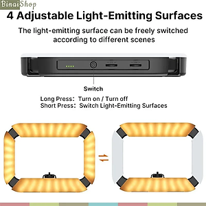 Ulanzi U200 - Đèn Led Ring Light Sạc Tích Hợp Dành Cho Điện Thoại, Máy Ảnh, GoPro, Công Suất 20W - Hàng chính hãng