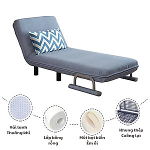 Sofa thông minh, sofa giường gấp gọn đôi mở ra thành giường MT2100CT Juno Sofa KT 190cm x 90cm