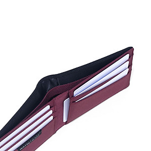 Ví da nam nữ dáng ngang NATOLI gập đôi đựng thẻ cầm tay cao cấp BST Simple Horizontal Wallet V4