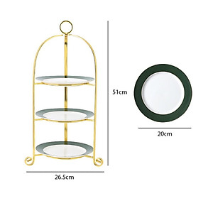 Đĩa bánh 3 tầng trang trí để bàn ăn MORANDI SILK GOLD
