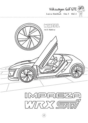 Sách Tô Màu Phương Tiện Giao Thông - Xe Thể Thao Siêu Tốc Độ - Speedy Sport Cars