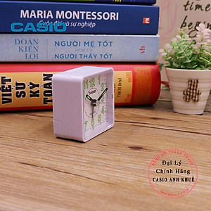 Đồng hồ để bàn - du lịch Casio TQ-140-7DF  có báo thức ( Kích thước 5.7 x 5.7 cm)