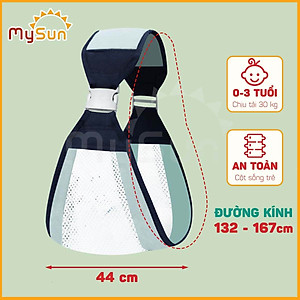 Đai địu bằng vải lưới giá rẻ cho em bé điệu trẻ sơ sinh bế nằm ngang MySun