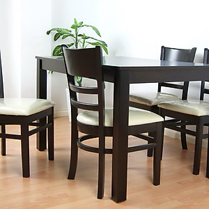 Bộ Bàn Ăn CABIN 4 Ghế (Đen)