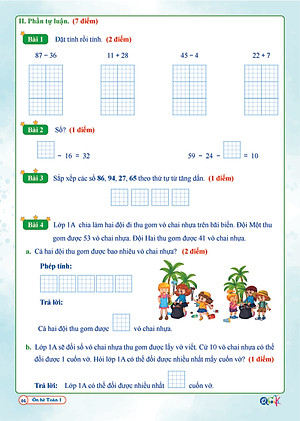 Ôn hè toán 1 ( dành cho học sinh lớp 1 lên lớp 2 ) theo chương trình sách giáo khoa mới nhất