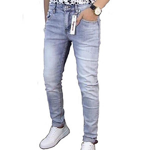 Quần Jeans Nam Xanh Bạc Skinny Ôm Body Chất Co Giãn SZone SQ605