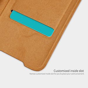 Bao da Leather cho Samsung Galaxy S20 Plus hiệu Nillkin Qin HPK-01 (Chất liệu da cao cấp, có ngăn đựng thẻ, mặt da siêu mềm mịn) - Hàng chính hãng