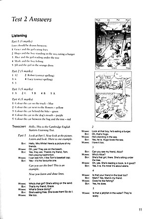 Cambridge English Starters 1 for Revised Exam from 2018 Ans Booklet