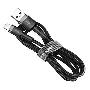 Cáp sạc nhanh 2.4A Baseus Cafule dây bện chống gập đồng bộ data nhanh chóng dành cho iPhone dài 100CM ( nhiều màu ) - Hàng chính hãng