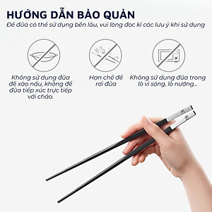 Đũa nhựa PPS sợi thủy tinh DandiHome kết hợp Inox 304 DandiHome cao cấp, chống trượt, chống nấm mốc