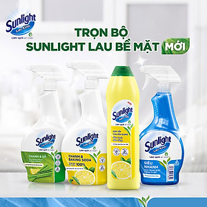 Combo 2 Nước Lau Kính Sunlight Siêu Nhanh Phiên bản nâng cấp từ Cif Sạch Không Tỳ Vết Chai 520ml