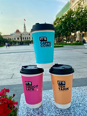 Combo 3 Ly Trà Sữa/ Cà Phê Aik Cheong Malaysia Tiện Dụng Kèm Topping (Trà Sữa Truyền Thống, Cappuccino, Chocolate)