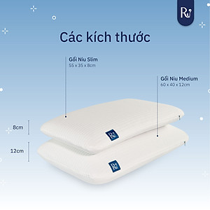 Gối Niu Ru9 Graphene Foam | Hỗ Trợ Nâng Đỡ Đầu | Giúp Giảm Đau Vai Gáy | Chất Liệu Foam Mềm Mại | 2 Kích Thước