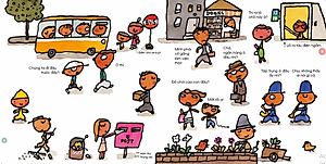 Tranh Truyện Ehon Nhật Bản - Đi Đi Lại Lại Trên Phố Lớn (Từ 1 - 6 Tuổi) (Tái Bản 2023)