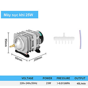 Máy sục sủi thổi khí oxy hồ bể cá cảnh 25W - 45L/P chất lượng cao,công suất mạnh, tiết kiệm điện