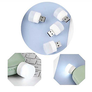 Đèn ngủ mini hình tròn bóng LED - Cổng USB - HT