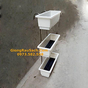 Móc treo Ban Công 3 Tầng Inox Chậu hoa thông minh vừa thành ban công, hàng rào từ 2-10cm - Chưa gồm Chậu