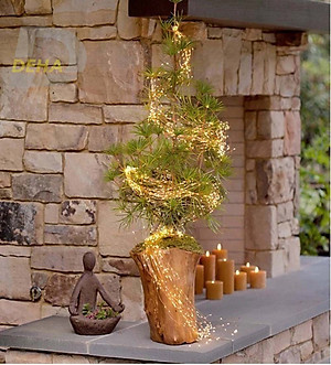 Dây đèn led đom đóm trang trí cắm điện chia nhánh 10 mét mỗi nhánh, không nháy, luôn sáng dây bóng đèn fairy light cao cấp, tinh tế decor phòng, quấn cây, chống nước dùng được ngoài trời ( Tùy chọn màu và chiều dài dây)