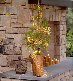 Dây đèn led đom đóm trang trí đầu cắm USB 8 chế độ đứng yên, nhấp nháy chia nhánh 20/30 mét 10 mét mỗi nhánh Vàng nắng, nhiều màu, điều khiển từ xa dây bóng đèn fairy light cao cấp, tinh tế decor phòng, quấn cây chống nước ngoài trời