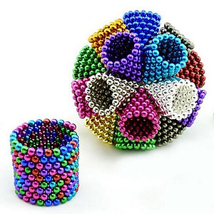 Bộ Xếp Hình Nam Châm Siêu Phẩm BuckyBalls Rainbow 8 màu 216 viên đường kính 5mm [ FULLBOX Video Sản Phẩm ]