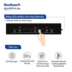 Bếp âm từ đôi BlueStone ICB-6818 (4000W) - Hàng chính hãng