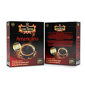 Combo 5 Cà Phê Hòa Tan Americano KING COFFEE - Hộp 15 gói x 1g - Tặng 1 hộp cùng loại