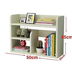Kệ để hồ sơ văn phòng tiện lợi, kệ sách để bàn nhỏ gọn gỗ MDF chống ẩm chất lượng cao