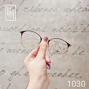 Gọng kính nữ kim loại Lilyeyewear mắt kính tròn thanh mảnh nhẹ nhàng màu sắc thời trang 1030