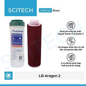 Bộ lõi thay thế máy lọc nước Nano Geyser Ecotar by Scitech (Tặng kèm lõi tiền lọc) - Hàng chính hãng