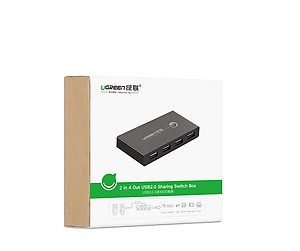 Bộ switch chia cổng USB 3.0 và USB 2.0 2 vào 4 ra UGREEN US216 - Hàng chính hãng