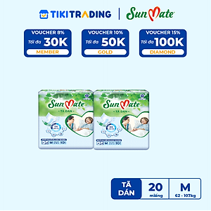 Combo 2 Tã Dán Người Lớn SunMate G2 Size M10 (10 Miếng)