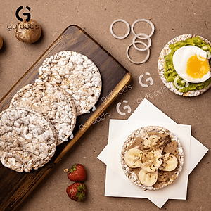 Bánh gạo lứt GUfoods (300g) - Không chiên dầu, Không đường, Từ gạo và ngũ cốc nguyên hạt, Lành mạnh, Phù hợp Eat clean, Ăn vặt healthy, Thực dưỡng, Tập gym, Thuần chay, Đa dạng hương vị