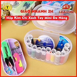 Hộp Kim Chỉ May Vá Quần Áo Xách Tay Mini Đa Năng - Hàng Chính Hãng