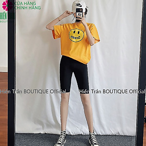 Quần legging lửng Hiền Trần BOUTIQUE cạp chun vải cao cấp thun ngố nữ co giãn tốt dáng ôm