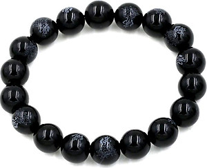 Vòng tay chuỗi hạt đá thạch anh Đen khắc chữ Phật 10 ly