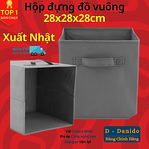 Hộp vải đựng đồ đa năng xuất Nhật Royexe, Hộp vải đựng đồ TD4 sang trọng kích thước 28x28x28cm - Hàng cao cấp chính hãng D Danido