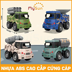 Bộ xe công trình đồ chơi cho bé mô hình xe ô tô cần cẩu xe ben cở cát xe bồn trộn bê tông đồ chơi