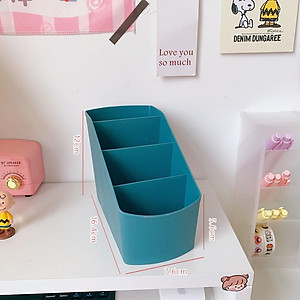 Hộp bút đa năng nhiều ngăn hộp đựng bút để bàn nhựa kiểu Hàn Quốc decor phòng