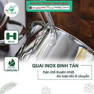 Combo bộ nồi inox quánh xửng chảo chống dính cao cấp FIVESTAR 7 món nắp kính 3 đáy dùng được bếp từ , hồng ngoại , gas