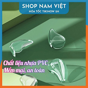 Set 5 Bịt Góc Bàn Ghế Silicon Trong Suốt (Kèm Keo 2 Mặt) - Bo Góc Chống Va Chạm An Toàn Cho Trẻ Em