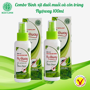 [Combo 2 Chai 100ml] Xịt Xua Đuổi Muỗi Và Côn Trùng Fly@Way Bảo Linh, 100% Thảo Dược Từ Thiên Nhiên, An Toàn Cho Bé và Cả Gia Đình